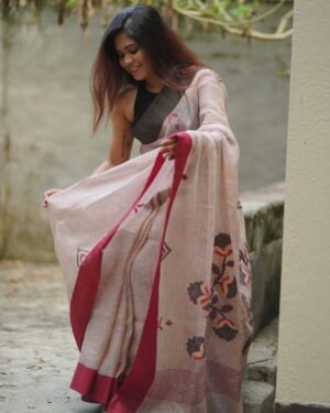 CINEMON HANDWEAVED LINEN JAMDANI